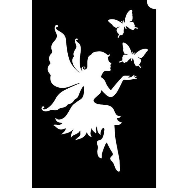 Glittertattoo Stencil Fairy Butterfly  (5 pack)