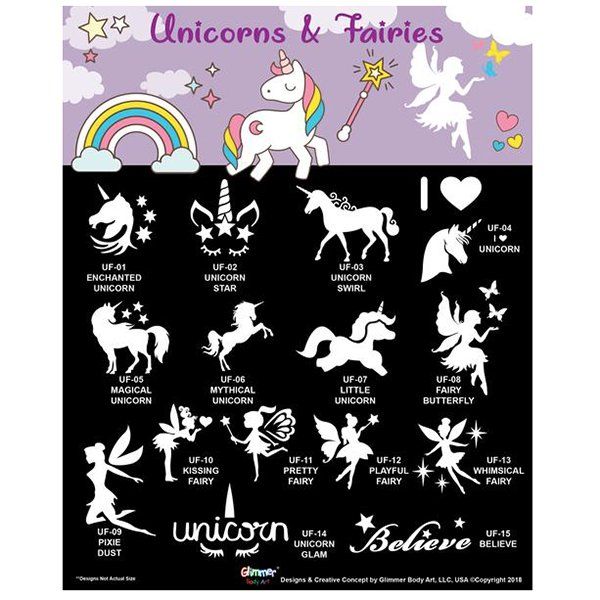 Glimmer Unicorns & Fairies Set met poster