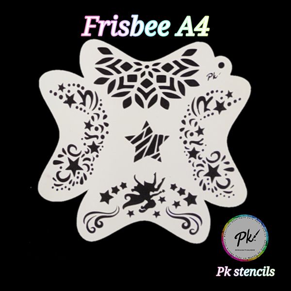 Frisbee Facepaintingstencil A4