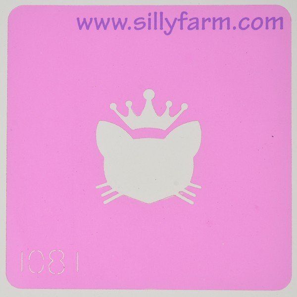 Silly Farm Stencil Royal Cat