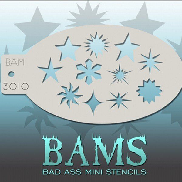 Bad Ass Bams FacePaint Stencil 3010