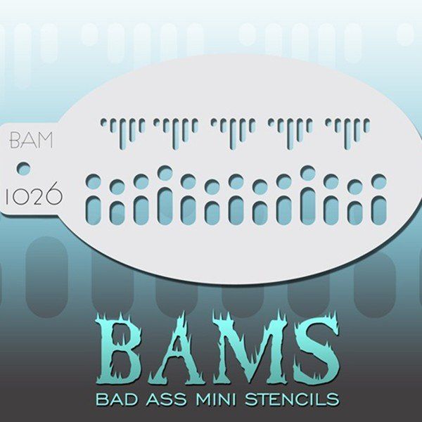 Bad Ass Bams FacePaint Stencil 1026