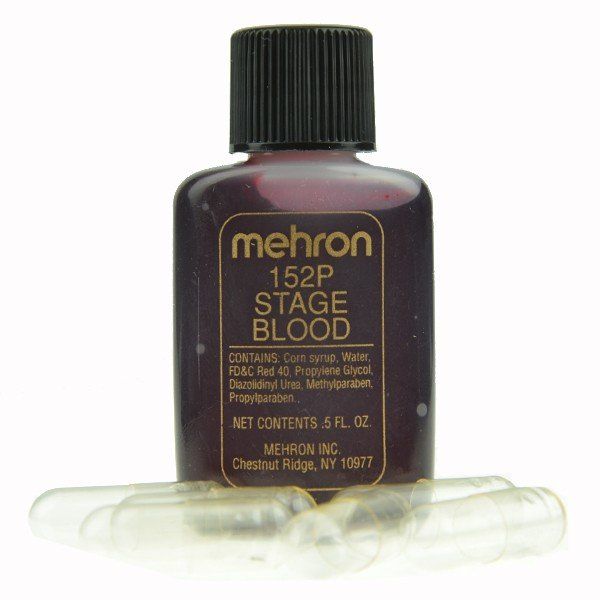 Mehron capsules with stage blood