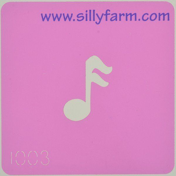 Schminksjabloon Sillyfarm Muzieknoot