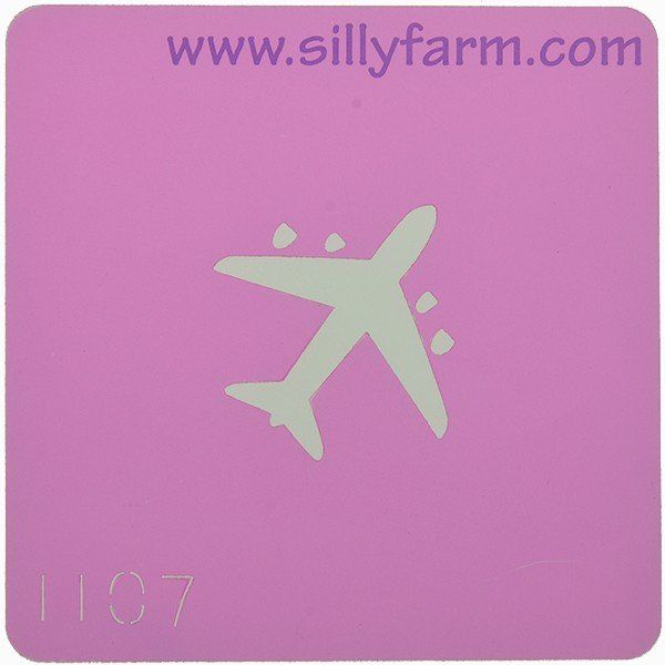 Schminksjabloon  Sillyfarm Vliegtuig