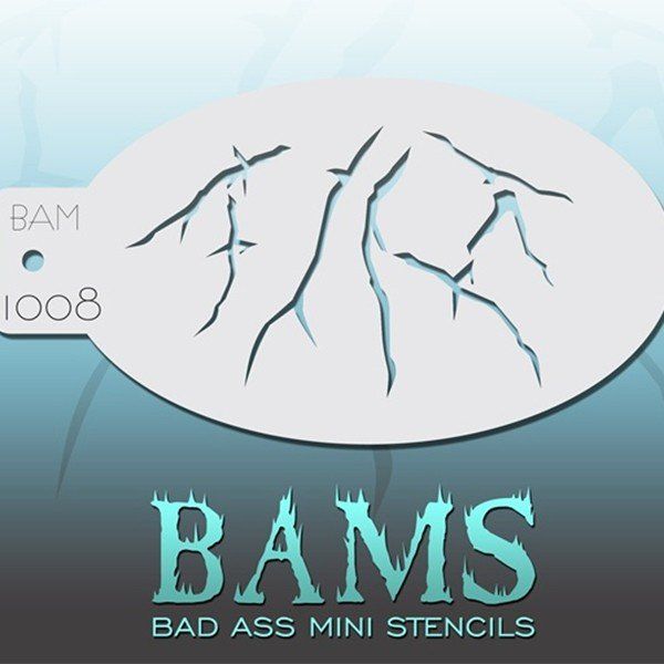 Bad Ass Bams FacePaint Stencil 1008