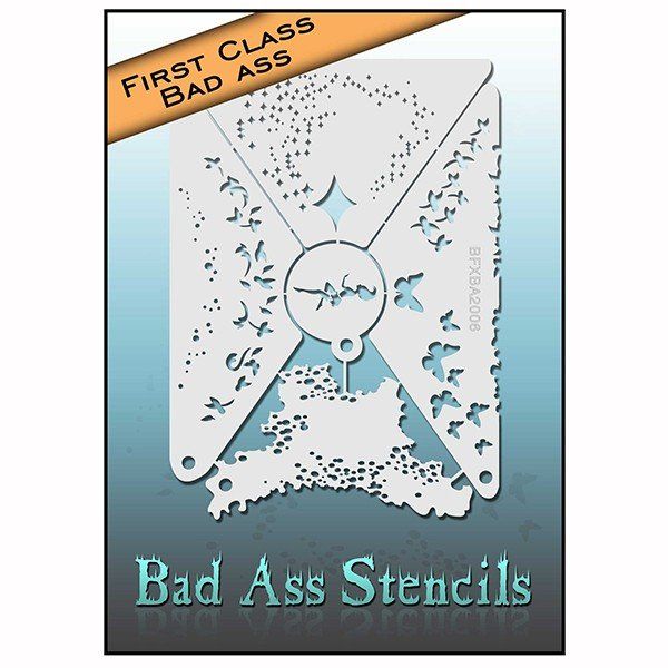 Bad Ass First Class Fairy Stencil