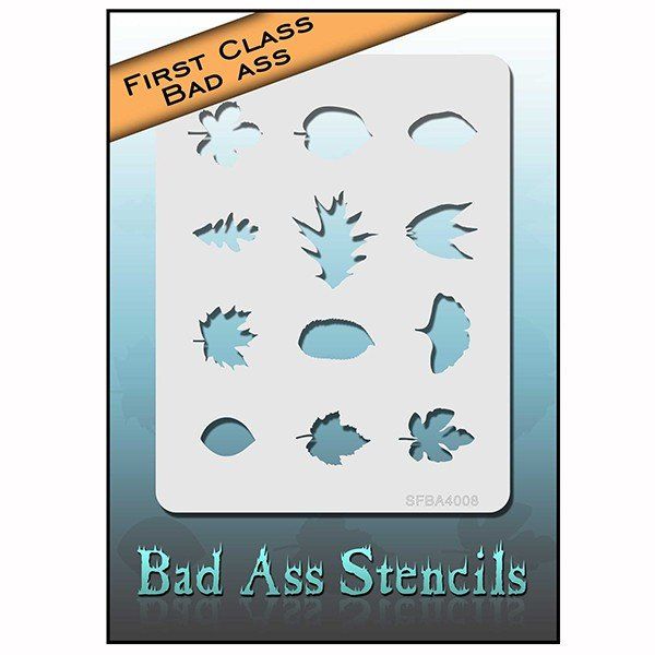 Bad Ass First Class Leaves Stencil