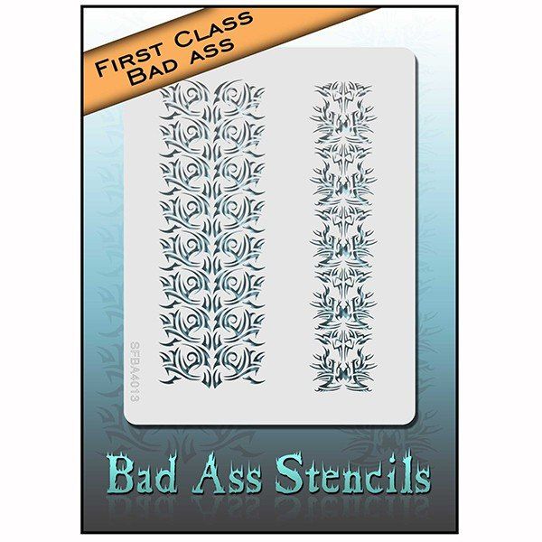Bad Ass First Class Tribal Stencil