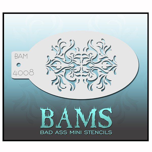 Bad Ass Bams Facepaint Stencil 4008