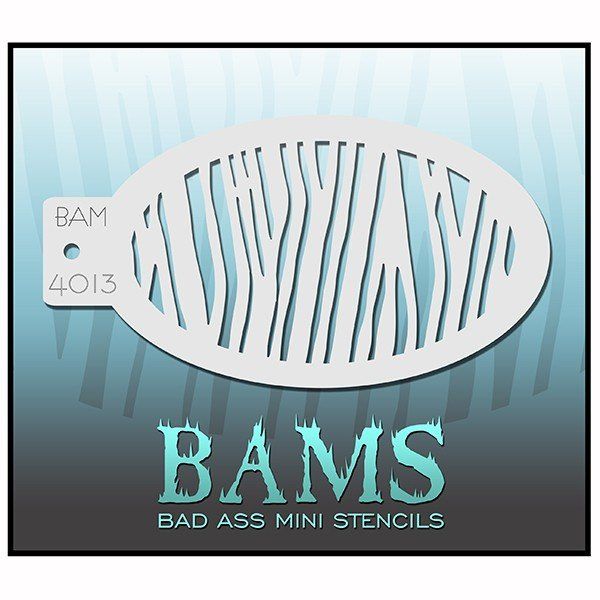 Bad Ass Bams Facepaint Stencil 4013