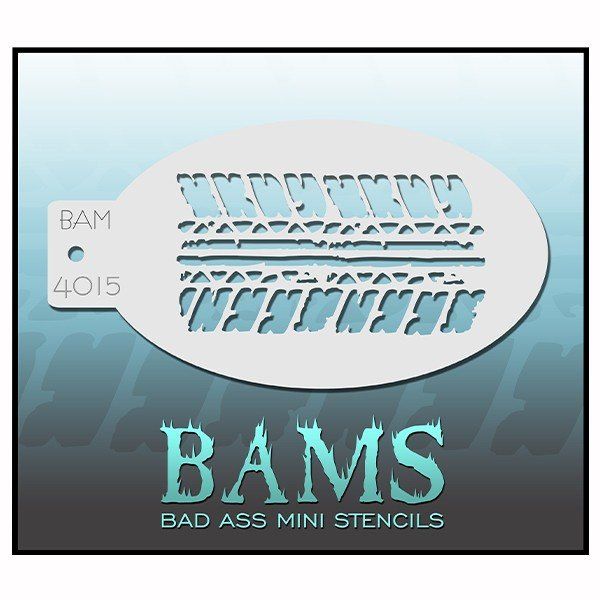 Bad Ass Bams Facepaint Stencil 4015