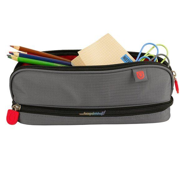 Zuca Pencil Case Grey/Red