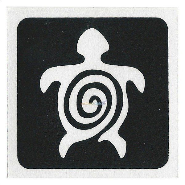 Glittertattoo Stencil Turtle Swirl (5 pack)