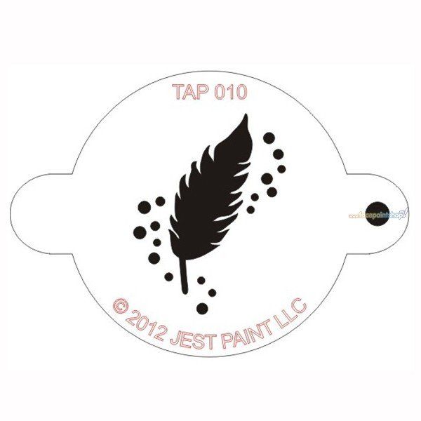 Tap Facepaint Stencil Feather