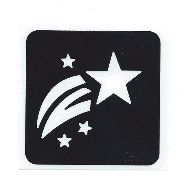 Glitterrtattoo Sjabloon Shooting Star (5 pack)