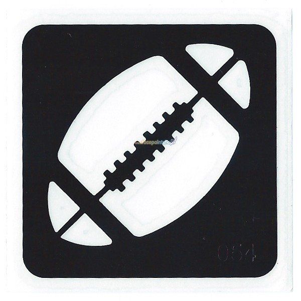 Glittertattoo Stencil Footbal (5 pack)