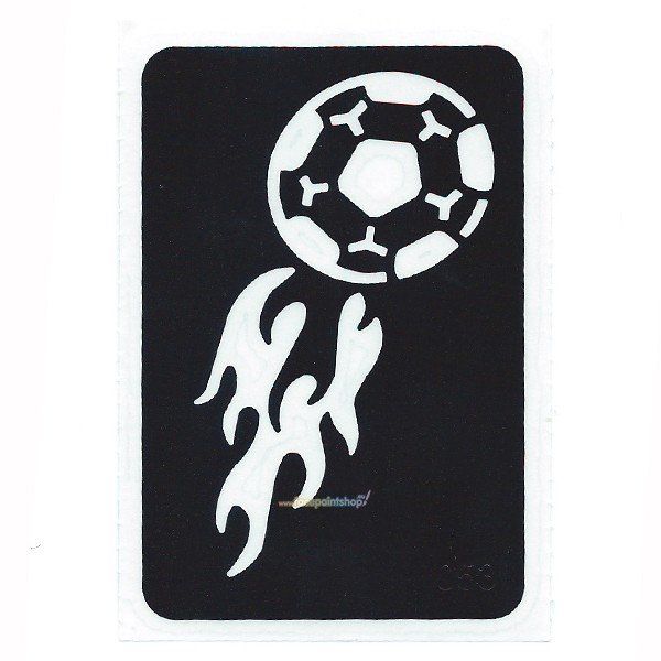 Glittertattoo Stencil Soccer Flames (5 pack)