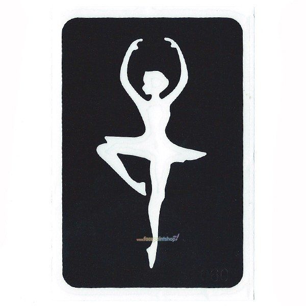 Glittertattoo Stencil Ballerina (5 pack)