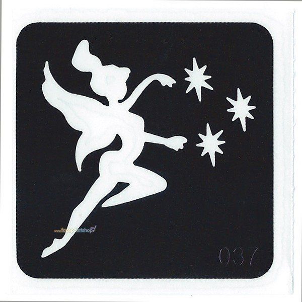 Glittertattoo Stencil Fairy Princes (5 pack)