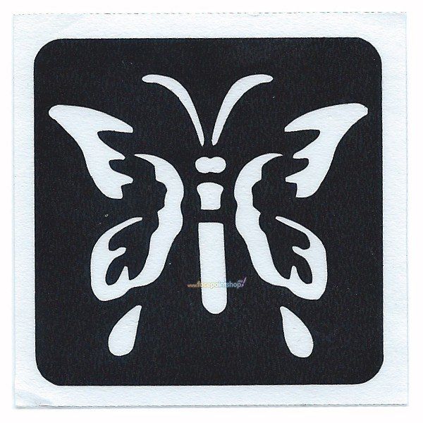 Glittertattoo Sjabloon Spring Butterfly (5 pack)