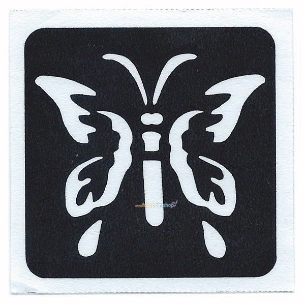 Glittertattoo Stencil Spring Butterfly (5 pack)