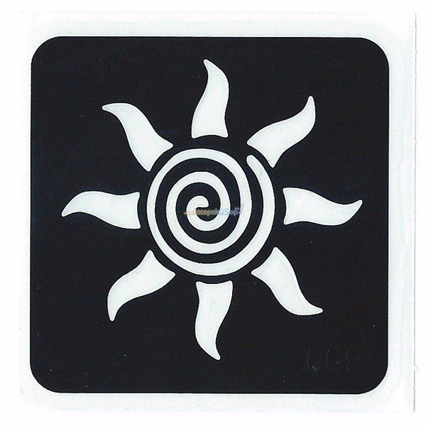 Glittertattoo Stencil Sun Swirl (5 pack)