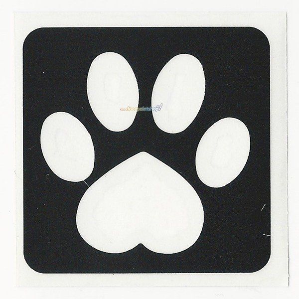 Glittertattoo Stencil Heart Paw (5 pack)