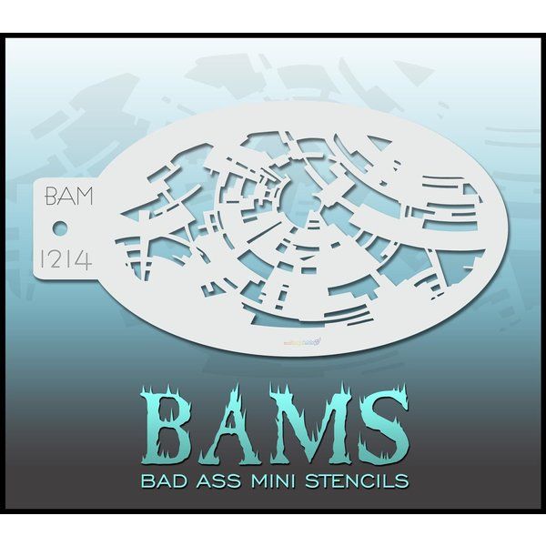 Bad Ass Bams FacePaint Stencil 1214