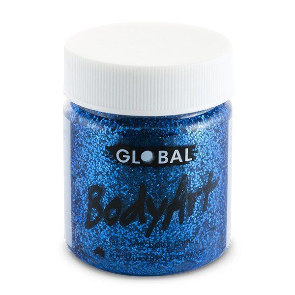 Global Bodyart Glittergel Blauw