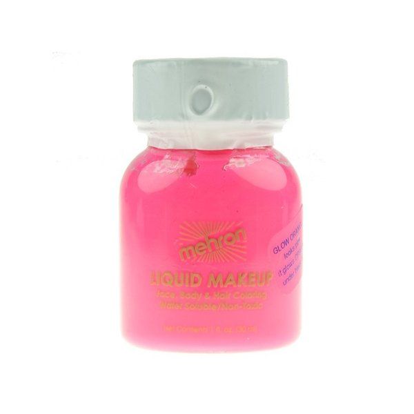 Mehron Liquid Facepaint Orange Fluor Glow