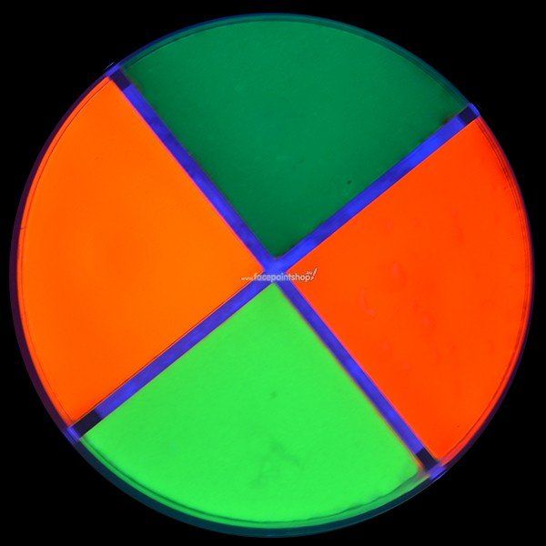 Kryolan Fun Faze UV-Dayglow Wheel - 4 Shades