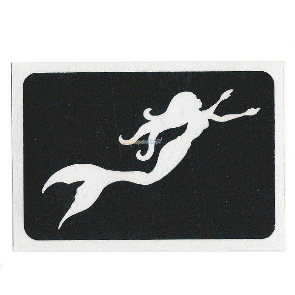 Glittertattoo Sjabloon Mermaid (5 pack) (21587)