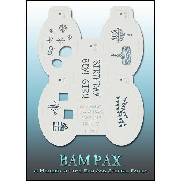 Bad Ass Bam-Pax Party Time Stencil