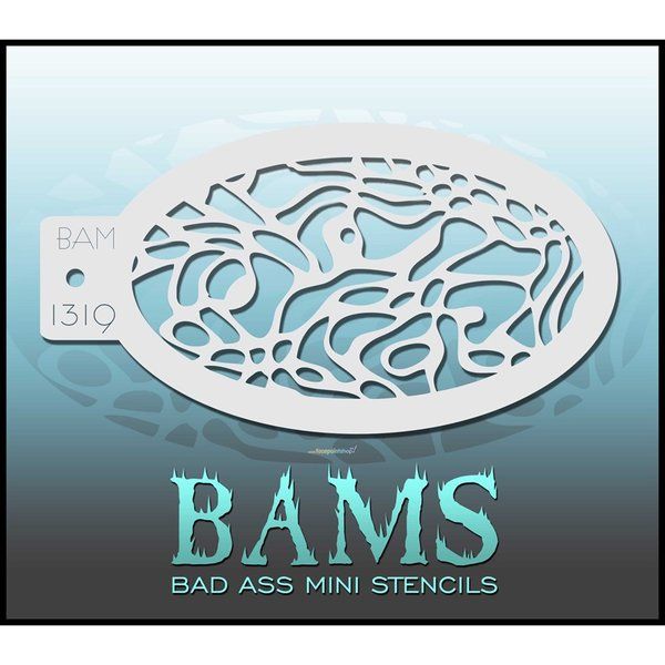 Bad Ass Bams FacePaint Stencil 1319