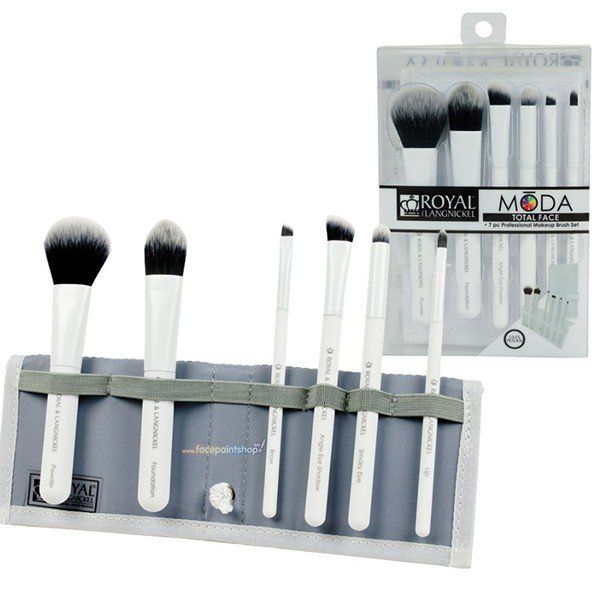 Royal Brush Moda Professional Makeup Brush Set 7 pc White