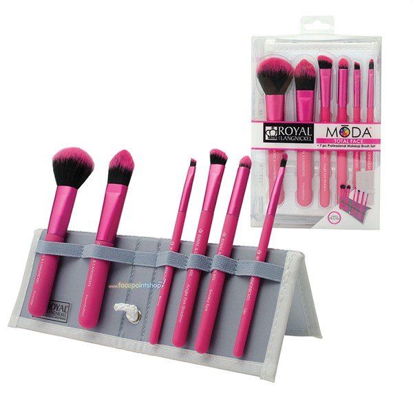 Royal Brush Moda Professional Makeup Brush Set 7 pc Pink