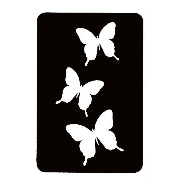Glittertattoo Sjabloon Cascading Butterflies (5 pack)