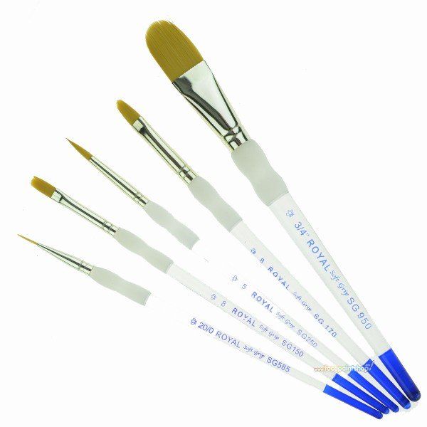 Royal Brush Soft Grip Set 5 Brushes Sg301-3t