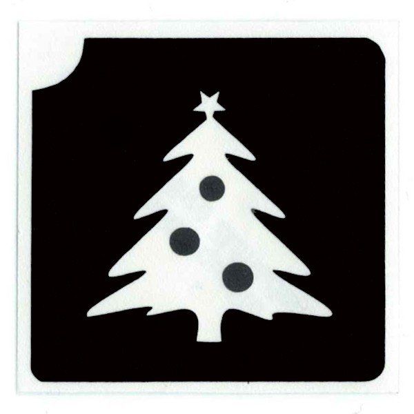 Glittertattoo Stencil Christmastree