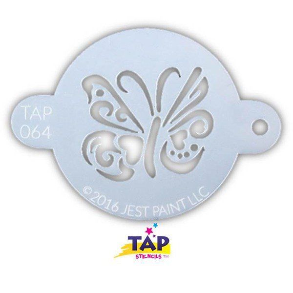 Tap Facepaint Stencil Ornate Butterfly