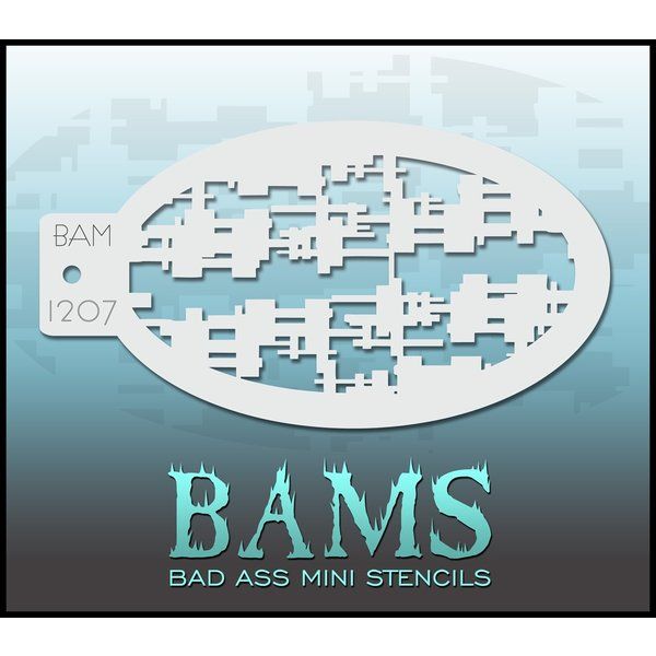 Bad Ass Bams FacePaint Stencil 1207