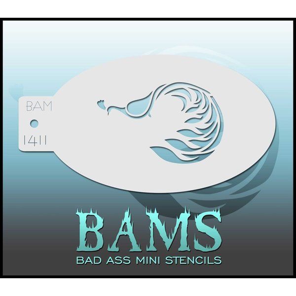 Bad Ass Bams FacePaint Stencil 1411