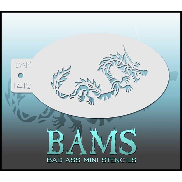 Bad Ass Bams FacePaint Stencil 1412