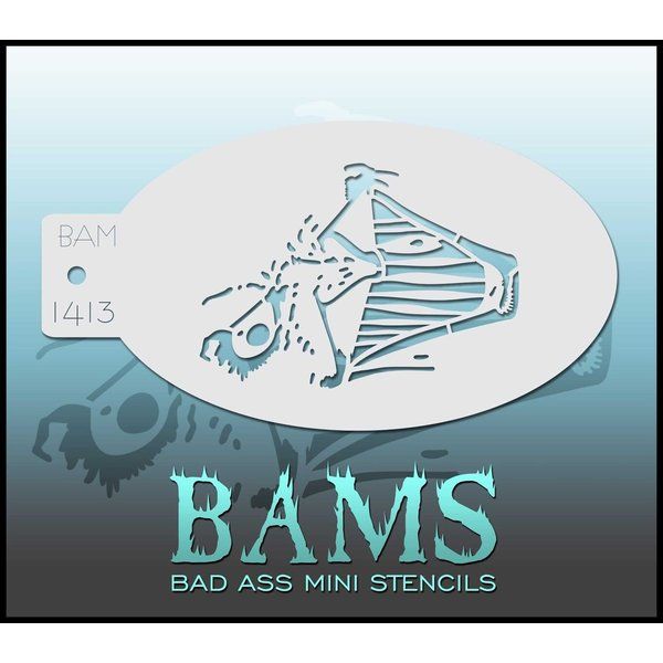 Bad Ass Bams FacePaint Stencil 1413