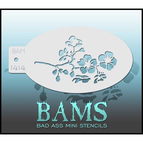 Bad Ass Bams FacePaint Stencil 1414