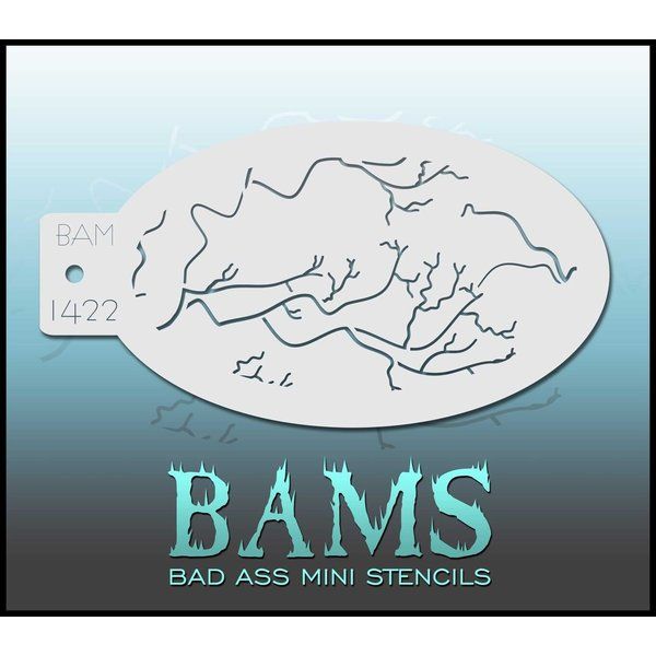 Bad Ass Bams FacePaint Stencil 1422
