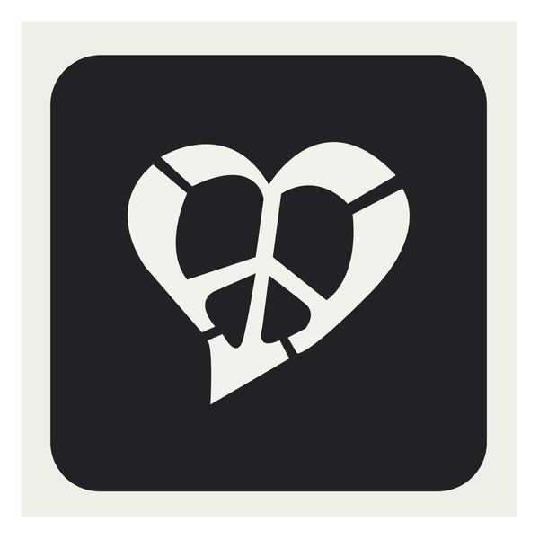 Glittertattoo Stencils Peace Heart (5 pack)