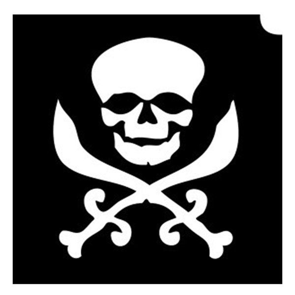 Glittertattoo Stencils Pirate Skull Sword 2 (5 pack)