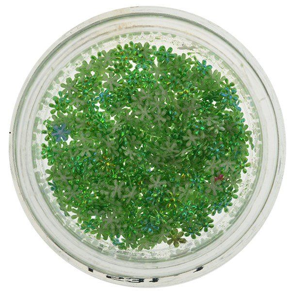 Cosmetic Glitter Snowflakes Green